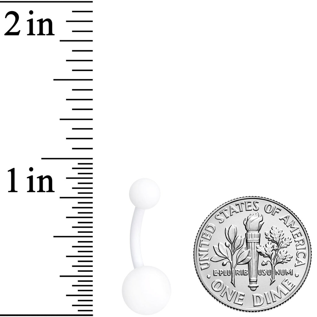 Wonderfully White Matte Belly Ring